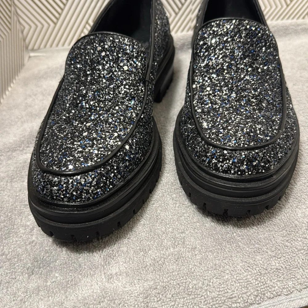 GC shoes women GC Morgan Glitter Lug Sole slip on loafer‎ size 7